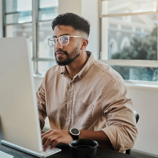 man applying to graduate programme