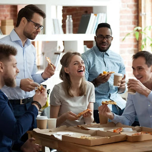 coworkers enjoying company culture