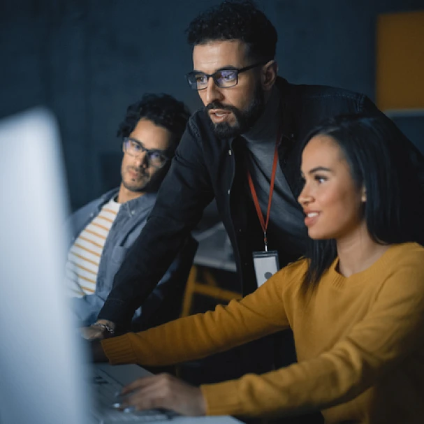 software developers working together