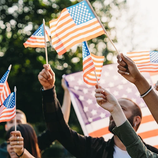 People celebrating the 4th July