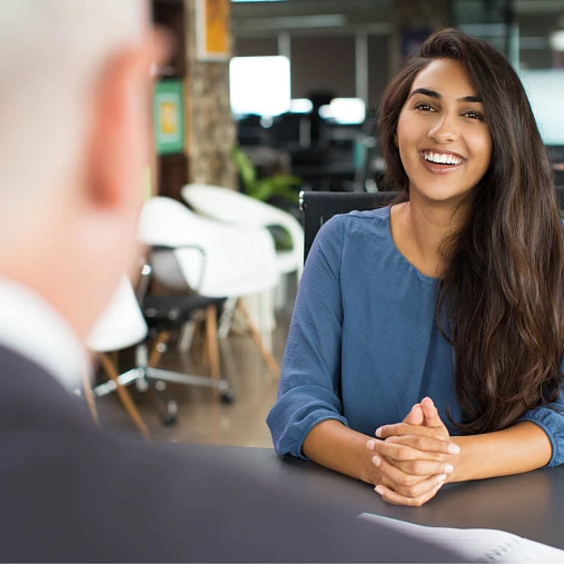 HR professional interviewing a candidate