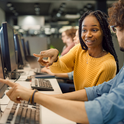 diverse coworkers working on office