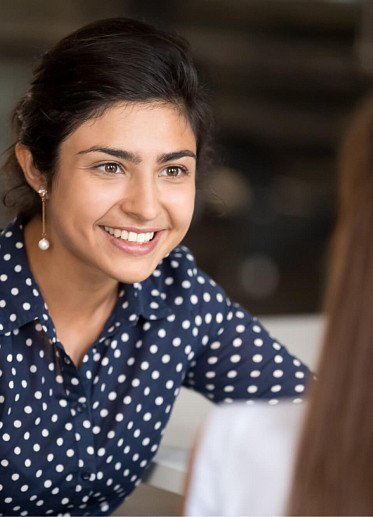 woman at full time job