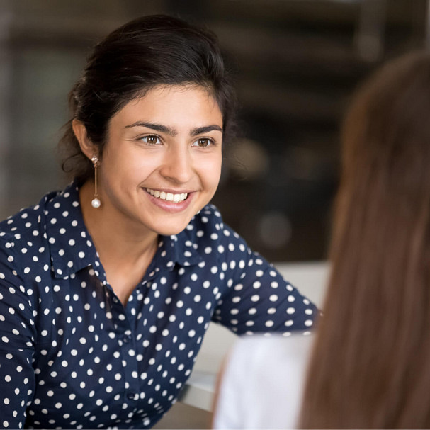 woman at full time job