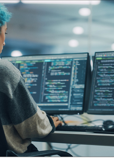woman working in tech career