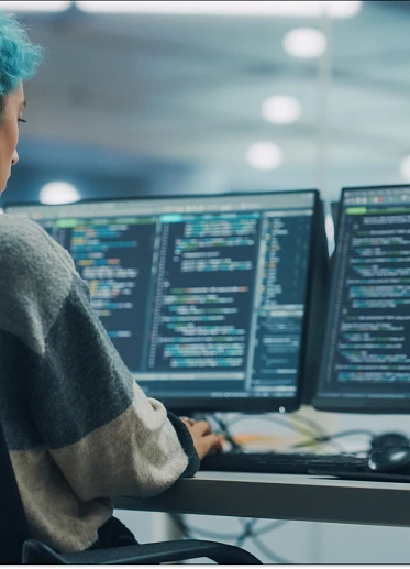 woman working in tech career