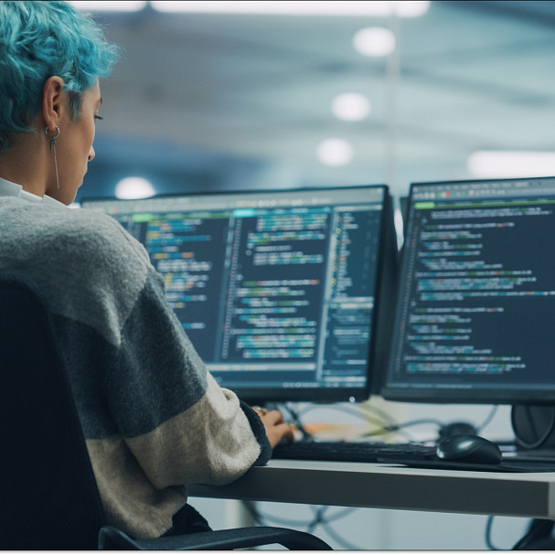woman working in tech career