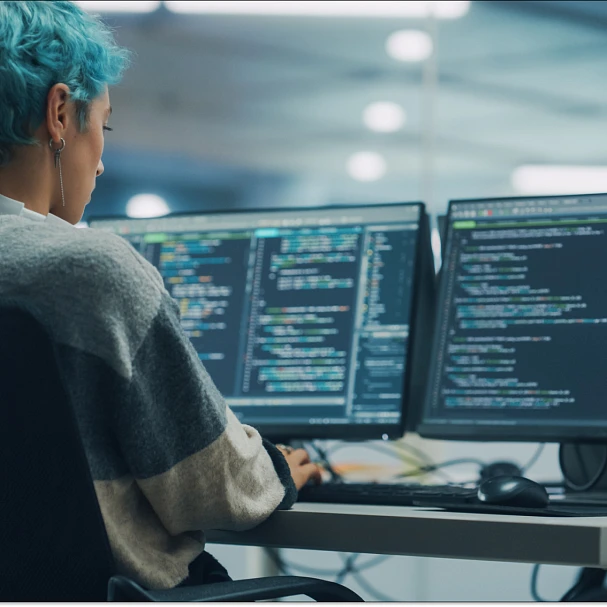 woman working in tech career