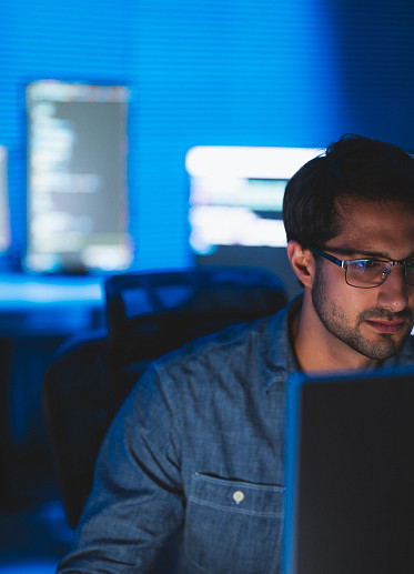software developer working from office