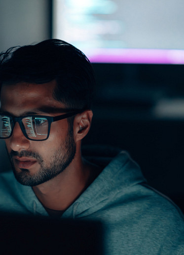 young man getting a job in tech